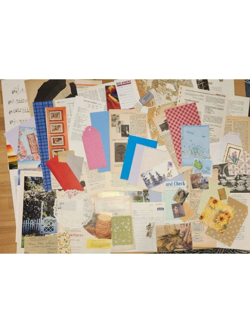70 + Piece Ephemera Lot Junk Journal Kit Scrapbooking Paper Supplies Mixed Bundl